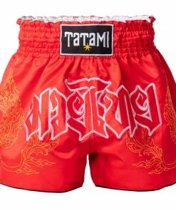 Playwell Kickboxing & Muay Thai Shorts Tatami NakMuay Muay Thai Shorts - Red
