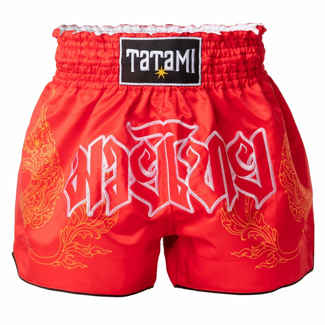 Playwell Kickboxing & Muay Thai Shorts Tatami NakMuay Muay Thai Shorts - Red 1 Playwell Kickboxing & Muay Thai Shorts Tatami NakMuay Muay Thai Shorts - Red