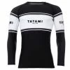 Playwell Tatami Adults Fraction Long Sleeve Rash Guard - Black Tatami Fightwear