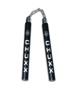 CHUXX Nunchucks CHUXX Martial Arts Premium Black/Silver Chain Practice Nunchaku With Case 11 CHUXX Nunchucks CHUXX Martial Arts Premium Black/Silver Chain Practice Nunchaku With Case