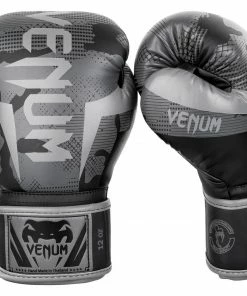 Playwell Venum Elite Boxing Gloves Dark Camo/Grey