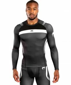 Playwell Venum No Gi Grappling Black/White Compression Rash Guard Venum MMA Shorts & Clothing