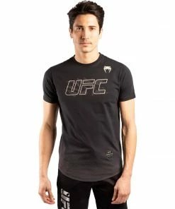 Playwell Venum MMA Shorts & Clothing Venum X UFC Authentic Fight Week T Shirt - Black/Gold