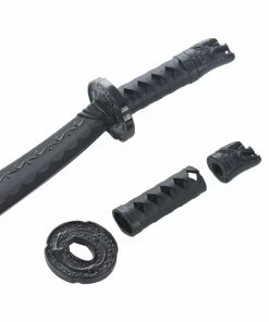 Playwell Black Polypropylene Curved Sword - W215 Rubber/Foam/Plastic Weapons