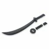 Playwell Black Polypropylene Curved Sword - W215 Rubber/Foam/Plastic Weapons