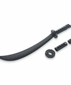 Playwell Black Polypropylene Curved Sword - W215 Rubber/Foam/Plastic Weapons