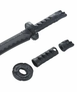 Playwell Black Polypropylene Curved Sword - W216 Rubber/Foam/Plastic Weapons