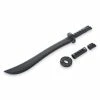 Playwell Black Polypropylene Curved Sword - W216 Rubber/Foam/Plastic Weapons