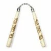 Playwell Deluxe Carved Dragon Nunchucks B.B - White Oak