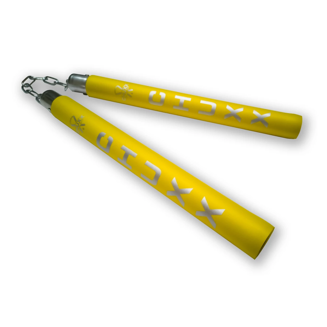 CHUXX Martial Arts Premium Yellow Chain Practice Nunchaku With Case 5 CHUXX Martial Arts Premium Yellow Chain Practice Nunchaku With Case