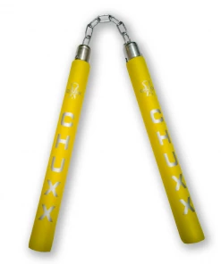 CHUXX Martial Arts Premium Yellow Chain Practice Nunchaku With Case 13 CHUXX Martial Arts Premium Yellow Chain Practice Nunchaku With Case