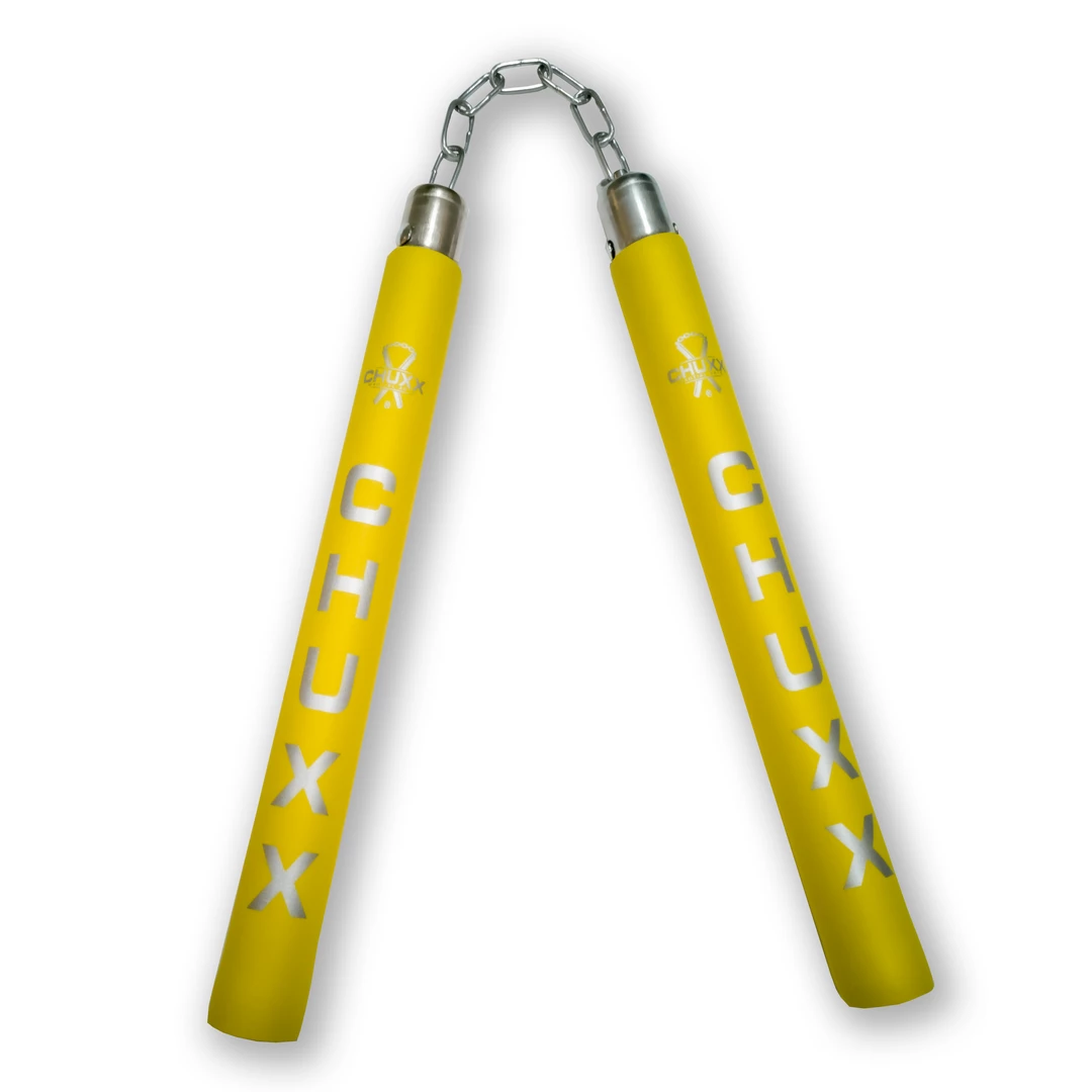 CHUXX Martial Arts Premium Yellow Chain Practice Nunchaku With Case 7 CHUXX Martial Arts Premium Yellow Chain Practice Nunchaku With Case