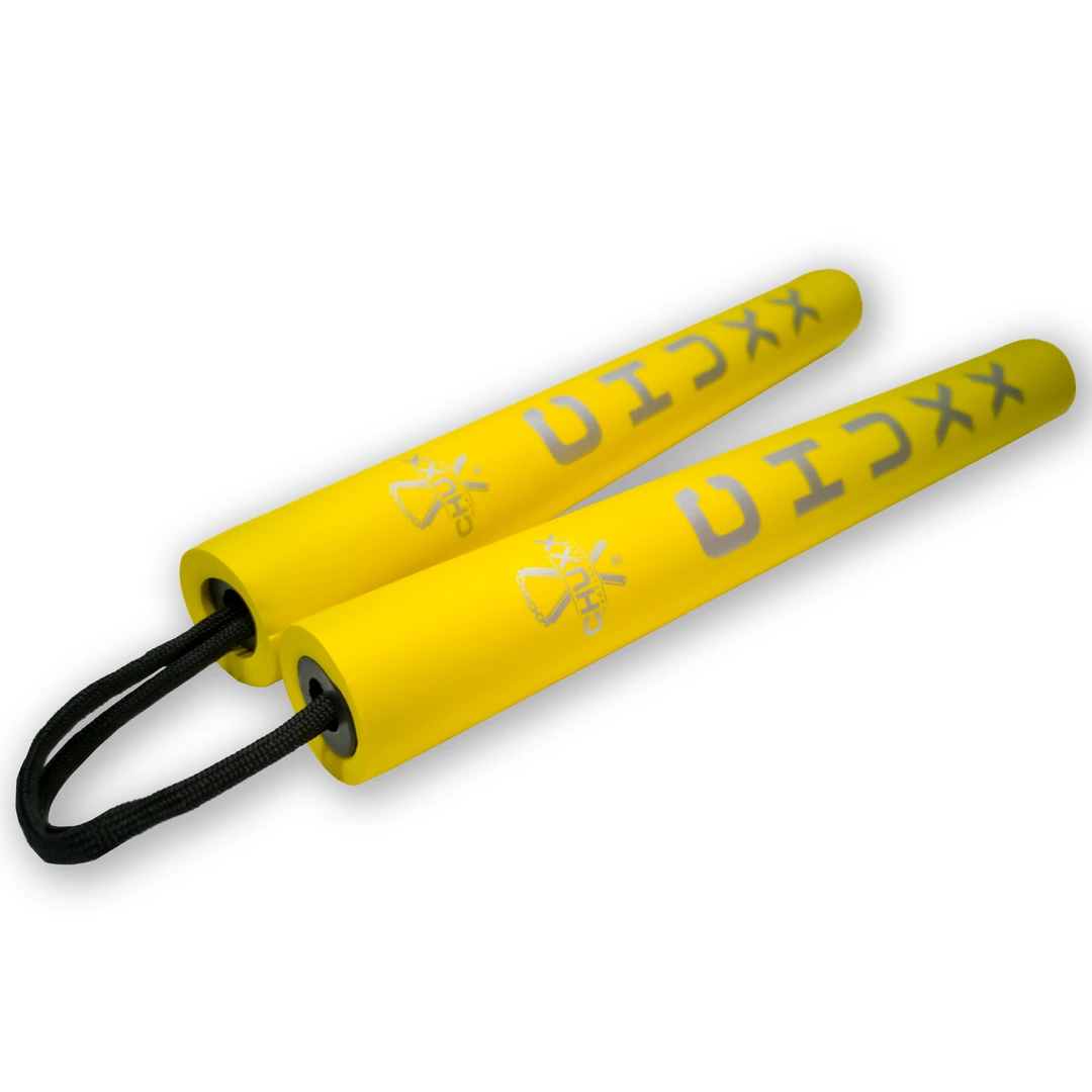 CHUXX Martial Arts Yellow Premium Rope Practice Nunchaku With Case 4 CHUXX Martial Arts Yellow Premium Rope Practice Nunchaku With Case