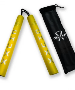 CHUXX Martial Arts Yellow Premium Rope Practice Nunchaku With Case