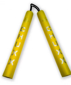 CHUXX Martial Arts Yellow Premium Rope Practice Nunchaku With Case 11 CHUXX Martial Arts Yellow Premium Rope Practice Nunchaku With Case