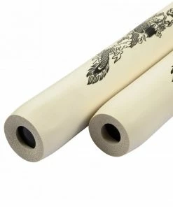 Playwell NR-0178: 8 In Foam With Ball Bearing Chain: All White Nunchucks