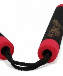 Playwell Nunchucks NR-005c: Foam Nunchaku With Cord Black Dragon With Red Tips 5 Playwell Nunchucks NR-005c: Foam Nunchaku With Cord Black Dragon With Red Tips