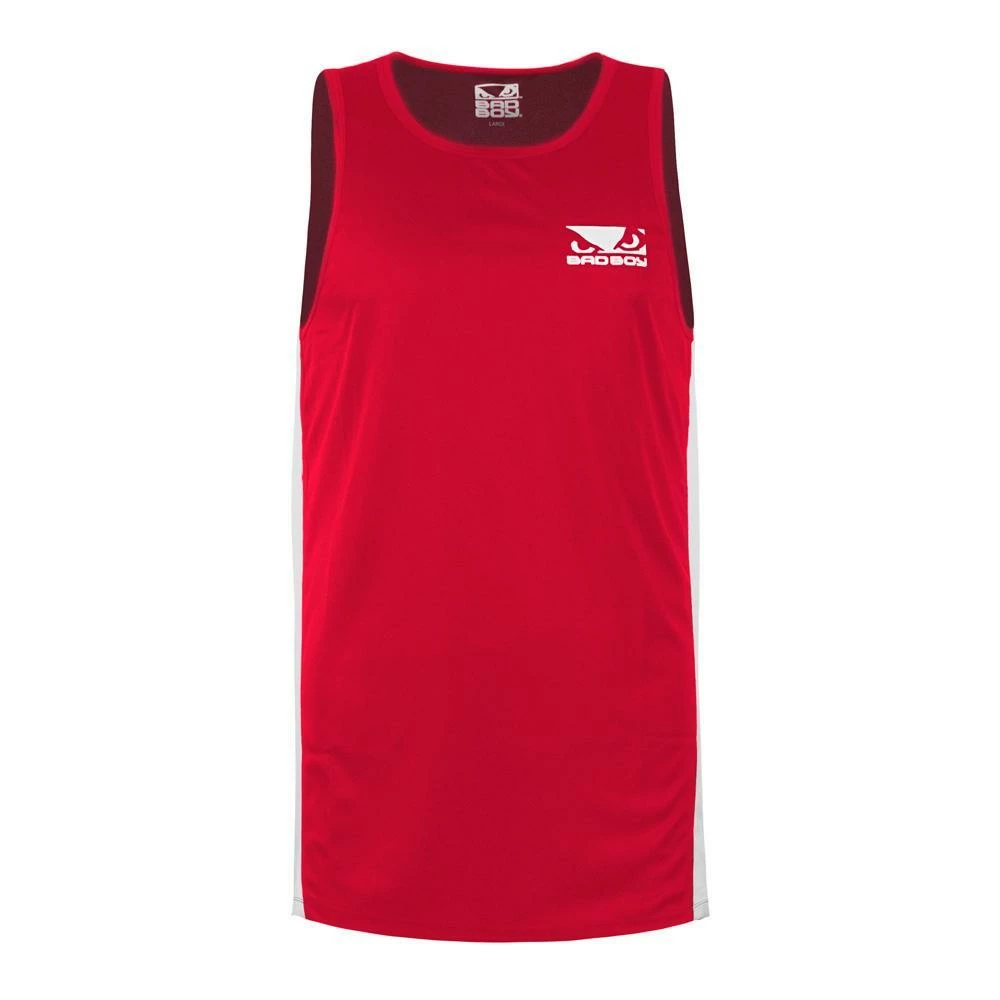Playwell Bad Boy Pro Boxing Training Tank Top - Red Boxing Gowns, Shorts And Vests 1 Playwell Bad Boy Pro Boxing Training Tank Top - Red Boxing Gowns, Shorts And Vests