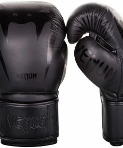 Playwell Venum Giant 3:0 Nappa Leather Boxing Gloves -Black/Black