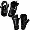 Playwell Dipped Foam Black Sparring Set ( Gloves & Boots ) - MEDIUM