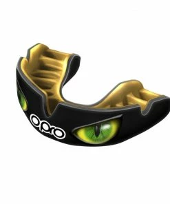 Playwell Opro Power Fit Green Eyes Mouthguard - Adults Boxing Wraps & MouthGuards