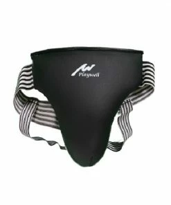 Playwell Krav Maga Style PU Padded Groin Guard - Black Mens Groin Guards