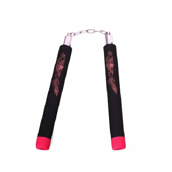 Playwell NR-028B: Foam Nunchaku W/ Metal B.B All Black W/ Red Tips Nunchucks 1 Playwell NR-028B: Foam Nunchaku W/ Metal B.B All Black W/ Red Tips Nunchucks