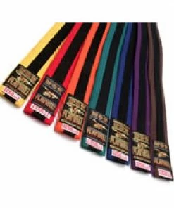 Playwell Grade Belt: Coloured With Black Stripe