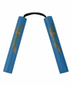 Playwell NR-002: 8 Inches Blue Nunchaku Foam With Cord Nunchucks