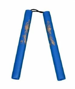 Playwell NR-008: Foam Nunchaku With Cord All Blue Dragon