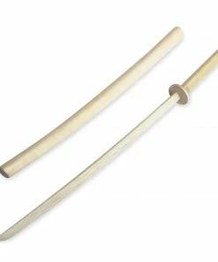 Playwell Japanese Wooden Bokken Aikido Wooden Bokken With Scabbard - White Oak
