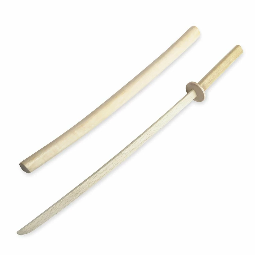 Playwell Japanese Wooden Bokken Aikido Wooden Bokken With Scabbard - White Oak 1 Playwell Japanese Wooden Bokken Aikido Wooden Bokken With Scabbard - White Oak