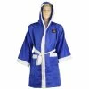 Playwell Boxing Gowns, Shorts And Vests Plain Satin Boxing Gown - Blue