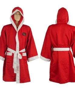 Playwell Plain Satin Boxing Gown - Red