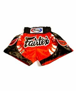 Playwell Fairtex BSK611 Kids Muay Thai Shorts - Red Kickboxing & Muay Thai Shorts