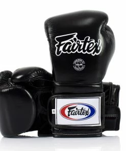 Playwell Fairtex BGV9 Leather Mexican Style Boxing Gloves - Black
