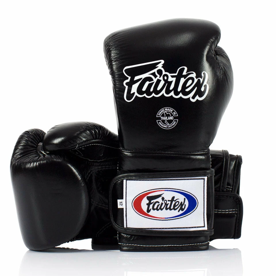 Playwell Fairtex BGV9 Leather Mexican Style Boxing Gloves - Black 1 Playwell Fairtex BGV9 Leather Mexican Style Boxing Gloves - Black
