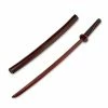 Playwell Wooden Roped Bokken With Scabbard - Cherry Oak