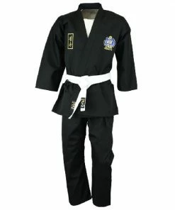 Playwell Official Choi Kwang Do Black Instructors Uniform - 9oz