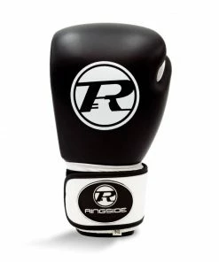 Playwell Boxing Gloves Ringside Boxing Leather Club Gloves Black - 16oz