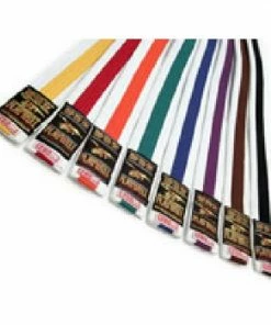 Playwell Grade Belt: White With Coloured Stripe Coloured Belts