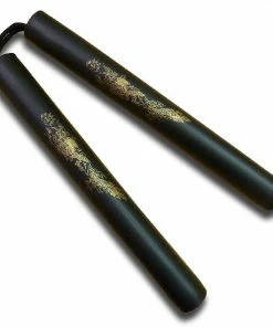 Playwell Nunchucks NR-007: Foam Nunchaku With Cord All Black Dragon