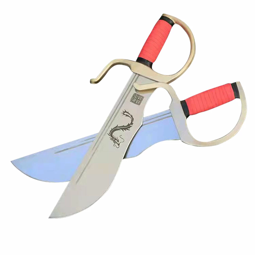 Playwell Masters Hand Forged Deluxe Dragon Curved Blade Wing Chun Knives 1 Playwell Masters Hand Forged Deluxe Dragon Curved Blade Wing Chun Knives