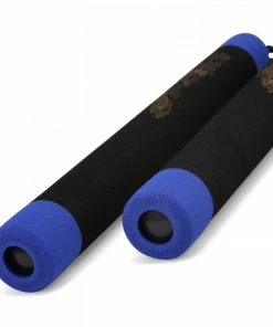 Playwell NR-005D: Foam Nunchaku With Cord Black Dragon With Blue Tips