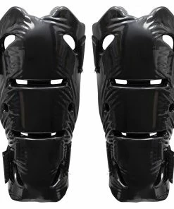 Playwell Dipped Foam Shin Guard: Double Layer - Metallic Black Shin Protection