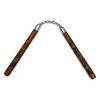 Playwell Deluxe Carved Dragon Nunchaku Chain - Red Oak Nunchucks