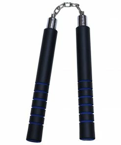 Playwell NR-028: Foam Nunchaku Chain With Grip : Blue Grips ( E118) Nunchucks