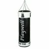Playwell Punching Bags Elite Heavy Leather 5ft Punch Bag Black/White - 50KG - PRE ORDER