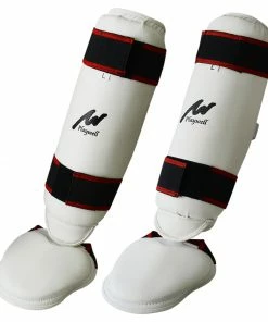 Playwell Semi Contact Kick Boxing Shin-Instep Guard - White