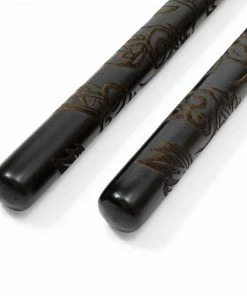 Playwell Deluxe Carved Dragon Nunchucks B.B - Black Oak